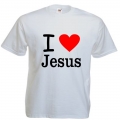 Tricou alb, I love Jesus